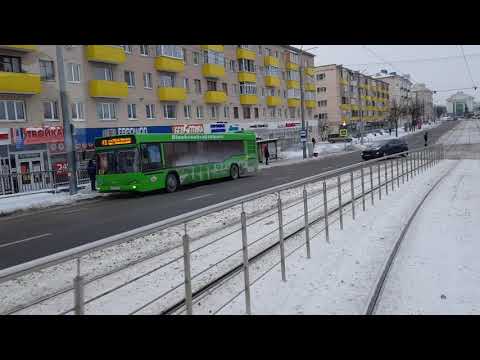 Видео: Витебский трамвай. Маршрут 6. ул Титова - ДСК. Обзор города с левой стороны:) 15.02.2021