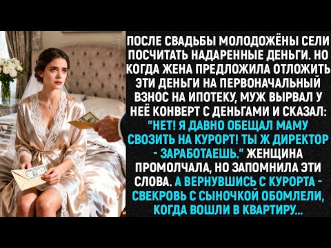 Видео: После свадьбы молодожёны решили посчитать надаренные деньги. Но когда жена попросила отложить...