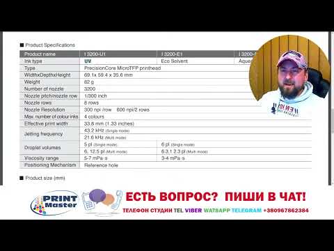 Видео: ABOUT PRINTHEAD  EPSON I3200 / ПЕЧАТНАЯ ГОЛОВА EPSON i3200