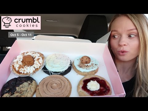 Видео: НОВЫЕ вкусы печенья CRUMBL на этой неделе: пирог Biscoff, чипсы Ahoy Blue Monster, малиновый масл...