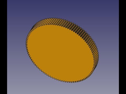 Видео: FreeCad Шестерня 105 зубьев 3