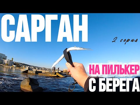 Видео: Ловим саргана на пилькеры - 2 серия. Как ловить саргана. Проводка на саргана. Пилькер на саргана.