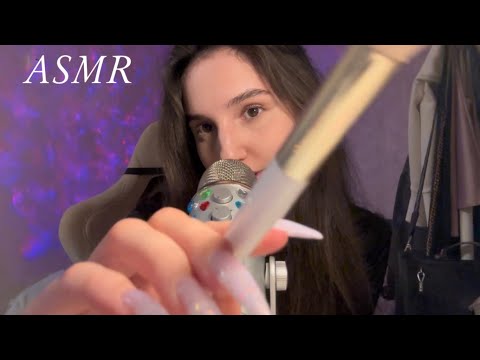 Видео: АСМР ЗАМУРАШУ КИСТОЧКАМИ 💘 звуки рта 💋 визуальные триггеры ASMR