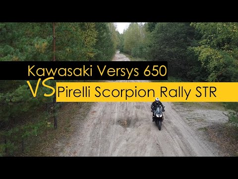 Видео: Off-road тест Pirelli Scorpion Rally STR на Kawasaki Versys 650