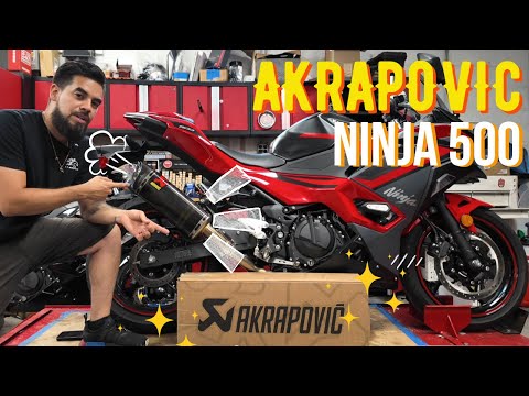 Видео: Пошаговая инструкция по установке выхлопной системы Akrapovic для Kawasaki Ninja 500 и звуковой тест