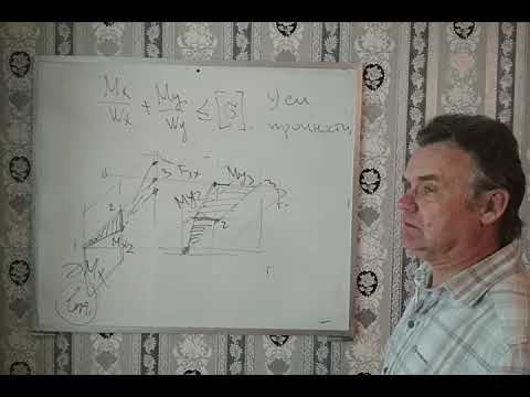 Видео: Косой изгиб. Проектный расчет.