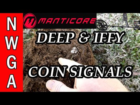 Видео: Minelab Manticore: глубокие и ненадежные сигналы монет с программой Silver Shooter.