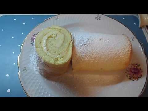 Видео: Проще рецепта не бывает! Рулет бисквитный с кремом .Самый простой и вкусный рецепт.
