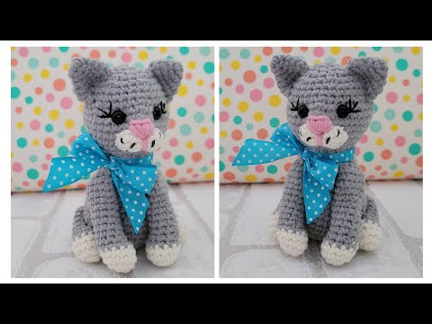 Видео: 😺КОТИК ВЯЗАНЫЙ КРЮЧКОМ😻 КОТ КРЮЧКОМ 😺crochet cat