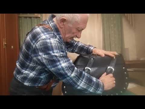 Видео: Дедушка, пенсия и кожа. Новый мотоциклетный кофр