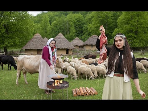 Видео: Деревенский обед: приготовление бараньей печени на садже