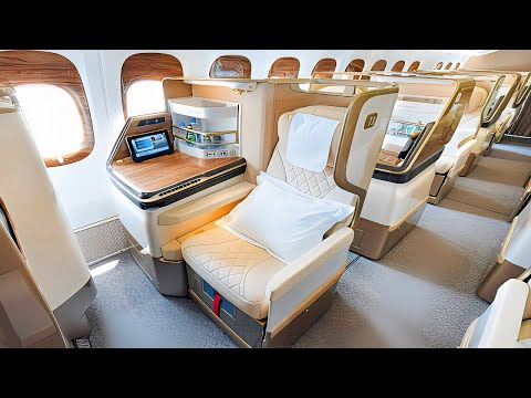 Видео: Рейсы бизнес-класса Emirates | Новые Boeing 777-300ER и Airbus A380 | Из Токио в Барселону
