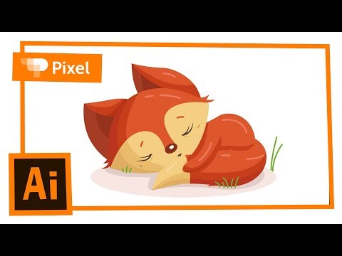 Видео: Рисуем спящего лисенка в Adobe Illustrator