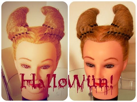 Видео: Рожки для Хеллоуина  Halloween  Peinado Hair tutorial