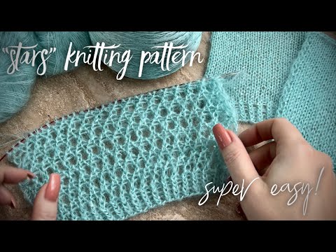 Видео: Так вы никогда не вязали: звёздная резинка 1 х 1 !!! 🌟🌟🌟🌟🌟Super easy beautiful knitting pattern