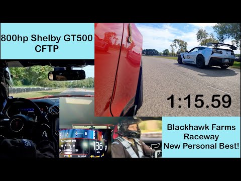Видео: 800-сильный Shelby GT500 Blackhawk Farms Raceway — лучшее время круга!