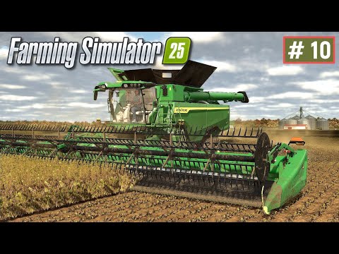 Видео: Iowa Plains FS25 - Уборка УРОЖАЯ СОИ # 10
