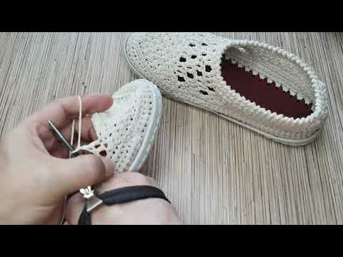 Видео: Вяжем летнюю обувь