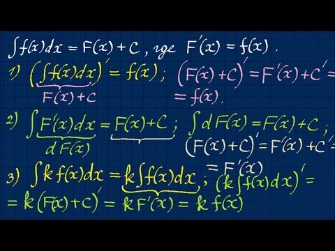 Видео: Первообразная функция и неопределенный интеграл #2