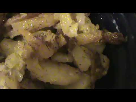 Видео: жареная кортошка с укропом