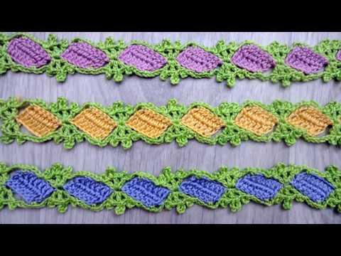 Видео: Ленточное кружево Ribbon Lace Crochet