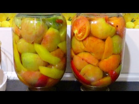 Видео: маринованные бурые помидоры на зиму(последние, некондиция)