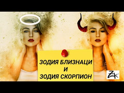 Видео: Зодия Скорпион и Зодия Близнаци/ Кой от какво се впечатлява? Зодии и любов  !