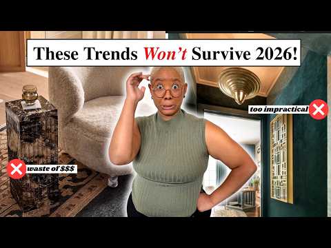 Видео: 11 тенденций дизайна интерьера, которые не переживут 2026 год (и 3, которые переживут!!!)