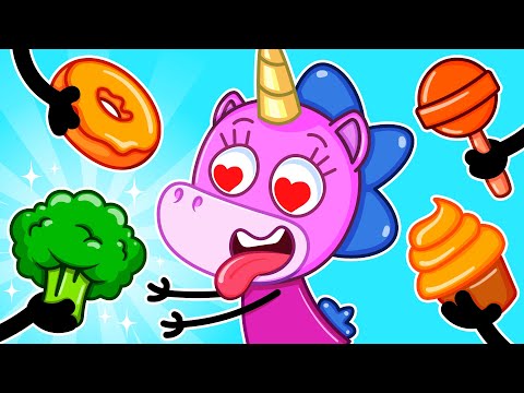 Видео: Не Ешь Много Сладостей! 🍬🍭| Малышка Учится Есть Полезную Еду 🥞| Крошка Мими🦄