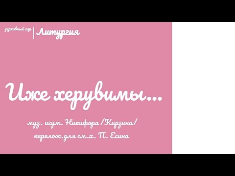 Видео: 🎵🎶Иже херувимы...муз.игум.Никифора, перел.для см.х. П. Есина 🎶🎵 #ноты #литургия #служба