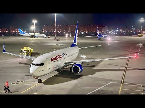 Видео: Boeing 737-800 | AJet | Москва (VKO) — Стамбул (SAW) | Взлёт из Внуково | 4К
