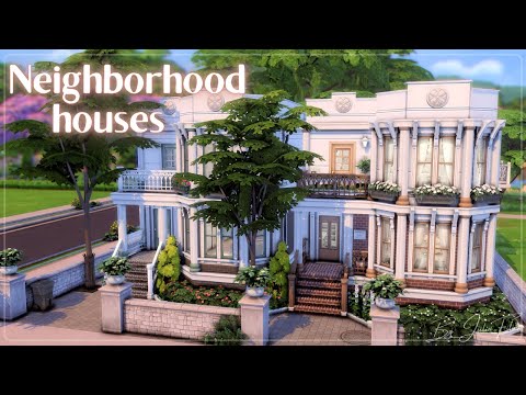 Видео: Соседские дома🏡🏡│Строительство│Neighborhood houses│SpeedBuild│NO CC [The Sims 4]