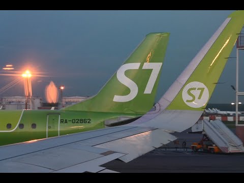 Видео: Перелет Домодедово Москва - Спиченково Новокузнецк 22-23 мая 2023 года. Рейс S7 2625. 4к видео.