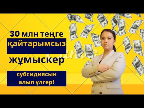 Видео: Жұмыскеріңізге 30 млн теңгеге дейін қайтарымсыз субсидия алып үлгеріңіз!