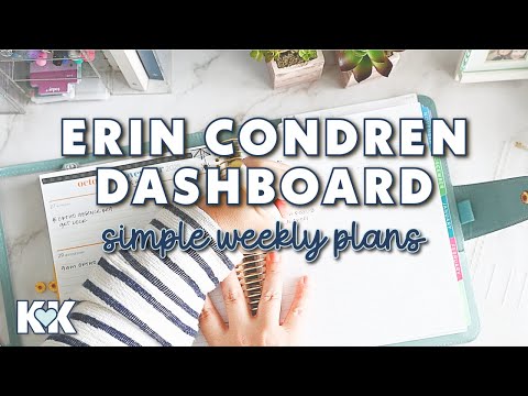 Видео: Эрин Кондрен: Функциональный план со мной: простой еженедельный обзор. Планировщик панели монитор...