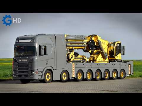 Видео: Самый БОЛЬШОЙ SCANIA, когда-либо СОЗДАННЫЙ ▶ Самые СОВРЕМЕННЫЕ грузовики с краном-манипулятором