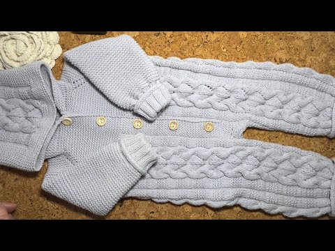 Видео: МК. Детский комбинезон. Вязание спицами. 5-часть ( окончание) 