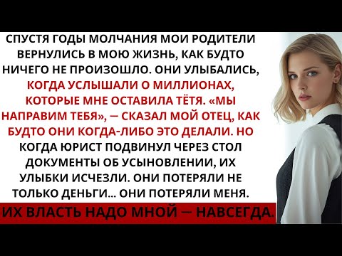 Видео: Они бросили меня в 13 лет — но когда я стала наследницей, вдруг «вспомнили» обо мне | История...