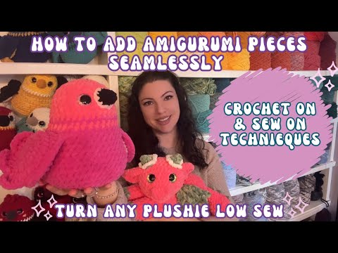 Видео: Как легко добавлять детали амигуруми 🦩 Как вязать крючком и пришивать детали к мягким игрушкам
