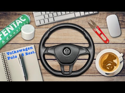 Видео: ОБШИВКА РУЛЯ VW POLO V REST. СО СПИЦАМИ.