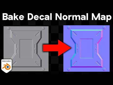 Видео: Как запечь декали карт нормалей в Blender (урок)