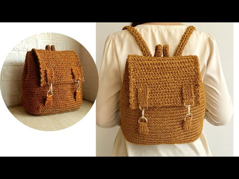 Видео: Как связать прочный легкий рюкзак большой вместимости крючком