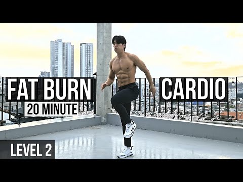 Видео: 20-минутная кардио сжигания жира (уровень 2) 20 Minute Fat-Burning Bodyweight Cardio (Level 2)