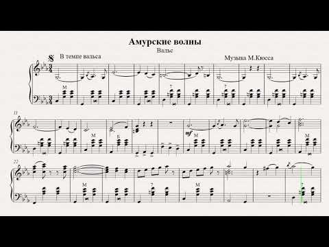 Видео: Амурские волны М. Кюсса. Аккордеон. Баян