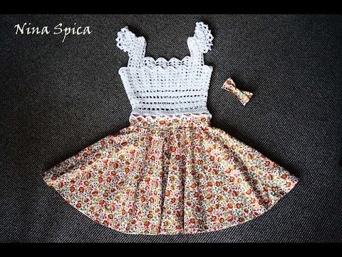 Видео: Комбинированное платье крючком (часть 2 из 2)/ Crochet and sew dress