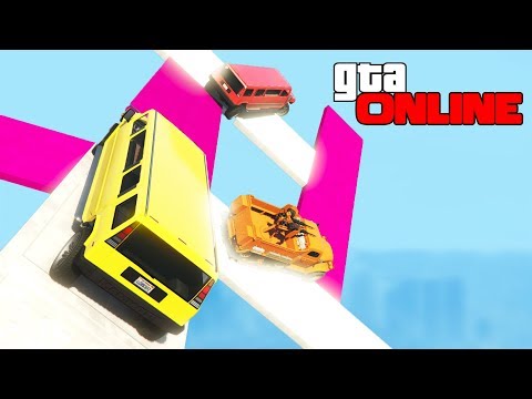 Видео: ЭПИЧЕСКАЯ ГОНКА ТРАНСФОРМАЦИЯ В ГТА 5 ОНЛАЙН ! УСПЕЙ СПИХНУТЬ ДРУГА ИЛИ УПАДИ САМ !