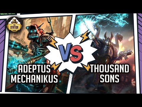 Видео: ADEPTUS MECHANICUS vs THOUSAND SONS I Репорт | 1000 pts I Warhammer 40000