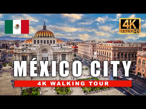 Видео: 🇲🇽 CDMX, Мехико Пешеходная экскурсия в 4K — 4-часовой тур с субтитрами [4K HD/60 кадров в секунду]