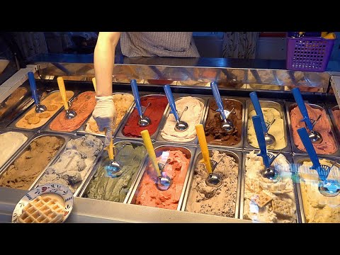 Видео: приготовление домашнего мороженого джелато - корейская уличная еда