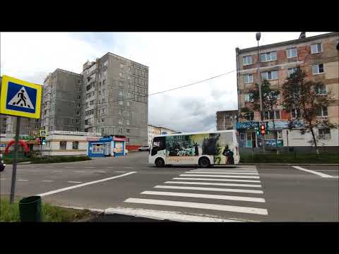 Видео: Магадан. Чайка пойман. Продолжение ул Гагарина.